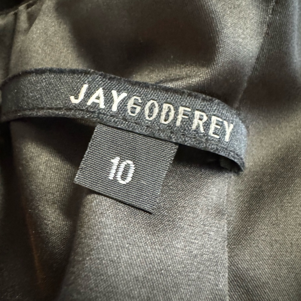 Jay Godfrey x Revolve black and white floor length gown.Oversized bow.Size 10 - Picture 3 of 10